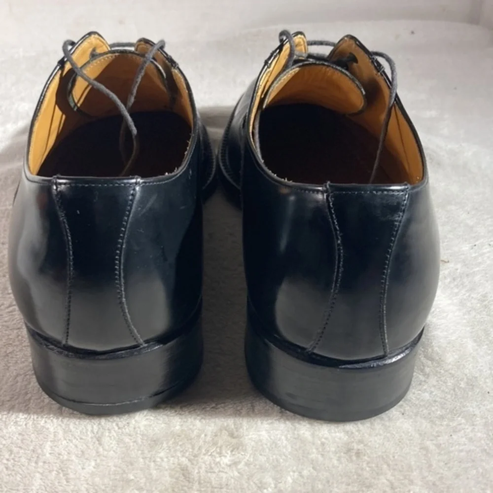 Massimo Emporio Mens Black Handmade  Cap Toe Shoes